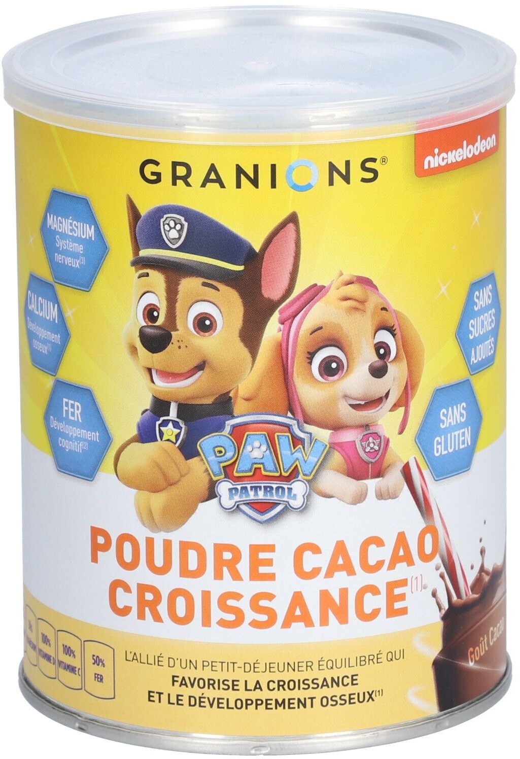 GRANIONS® Pat Patrouille - Poudre Croissance Cacao 300 g Poudre