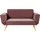 Beliani Schlafsofa 2-Sitzer SAARELA Samtstoff Rosa