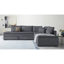 Home Affaire Eckcouch Cord 3-Sitzer Grau