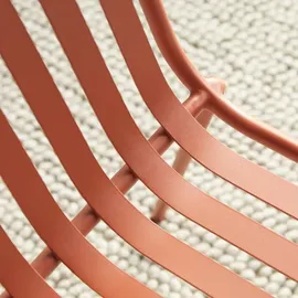 Tikamoon Stuhl Gaby Orange aus lackiertem Metall