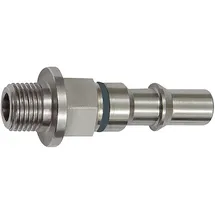 Riegler Unverwechselbarer Nippel NW 6, ISO 6150 C, G 1/4 AG, grau