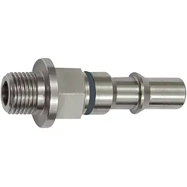Riegler Unverwechselbarer Nippel NW 6, ISO 6150 C, G 1/4 AG, grau