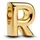 Pandora Buchstabe R Gold 763964C00
