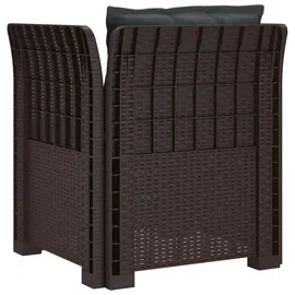 vidaXL 1-Sitzer Sessel 1 x 1 x 1 cm braun