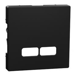 Merten  Zentralplatte für USB-Einsatz, System M (schwarz matt)