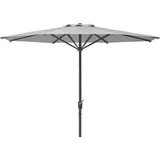 Schneider Sonnenschirm Korsika, Silbergrau, 320 cm rund, 711-83, Gestell Alu/Stahl, Bespannung Polyester, 8,1 Kg