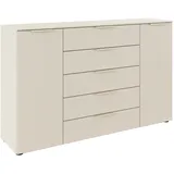 Rauch Schubkastenkommode RAUCH "Flipp Schubladenkommode Wäscheschrank Schrank Bestseller OTTO ́s Choice", beige (beige (champagner)), B:160cm H:100cm T:42cm, Holzwerkstoff, Sideboards, 2-türig mit 5 Schubladen und Soft-Close-Funktion in zwei Breiten
