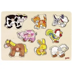 goki 57873 Steckpuzzle Bauernhof