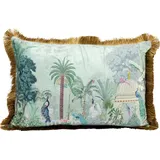 Kare Kissen Jungle Temple 40 x 60 cm Blau