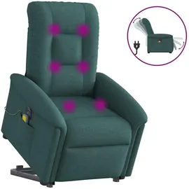 vidaXL Massagesessel Elektrisch 91,5 x 96 x 91,5 cm Dunkelgrün mit Aufstehhilfe