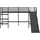 vidaXL Loftbett mit Rutsche 90 x 200 cm Stahl schwarz