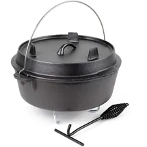 Wiltec Deckelheber 8 l Gusseisen Schwarz