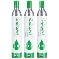 SODASWEET 3 x CO2-Zylinder, 425g Kohlensäure für ca.60 L Wasser, Kohlensäure Zylinder Kohlendioxid Zylinder Neu & Erstbefüllt in Deutschland, g...