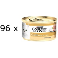 (€ 8,45/kg) Purina Gourmet Gold Feine Pastete Truthahn Katzenfutter 96x 85 g