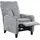 Beliani Fernsehsessel Stoffbezug 78 x 113 x 93 cm Grau manuell verstellbar