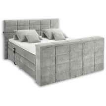 ed exciting design Boxspringbett Denver Schlamm - motorisierte TV-Halterung bis 40 Zoll grau