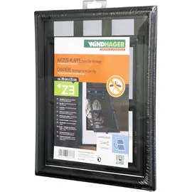 WINDHAGER Katzenklappe 20 x 25 cm Schwarz