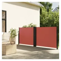 vidaXL Seitenmarkise Ausziehbar Terrakottarot 140x1200 cm