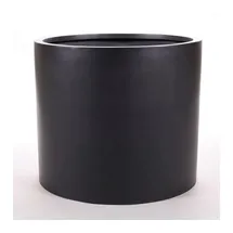 eleganteinrichten Pflanzkübel Fiberglas Ø 60x x 50cm schwarz-matt