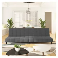 VidaXL Schlafsofa 2-Sitzer Dunkelgrau Samt