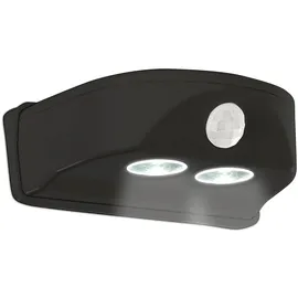 Luminea LED Türleuchte 2er Set Batterie schwarz 0,4 W 50 lm