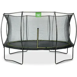 EXIT Silhouette Trampolin mit Sicherheitsnetz-Ø 366 cm inkl. gratis Trampolin-Leiter