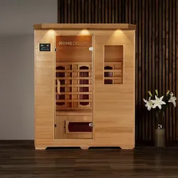 HOME DELUXE Infrarotkabine »Redsun L«, für 3 Pers., Fronteinstieg, Keramikstrahler - beige