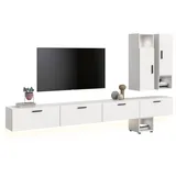 xonox.home Xonox Wohnwand, Weiß, Holzwerkstoff, 300x178x34 cm Wohnzimmer, Wohnwände, Anbauwände