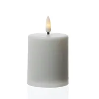 MARELIDA LED Mini Kerze/Grabkerze - H: 10cm weiß outdoor