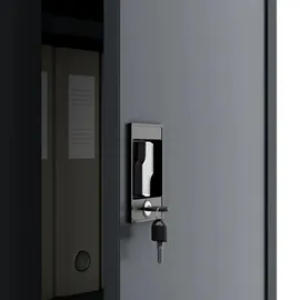 Jan Nowak C001 Aktenschrank 185 x 90 x 40 cm Silber