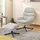Homcom Relaxsessel mit Hocker Chenille 0 x 0 x 0 cm Cremeweiß drehbar