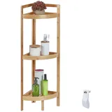Relaxdays Eckregal 90 x 36,5 x 26 cm Natur