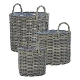 Beliani Nikiti Ø 29/35/40 x 45 cm Braun Komplettset