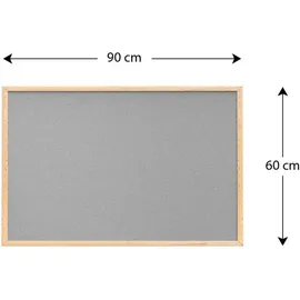 ALLboards Pinnwand 90 x 60 cm Grau