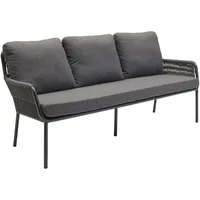 dasmöbelwerk Loungesofa Loungesofa Concord 3-Sitzer Gartensofa mit Polster Relaxsofa Anthrazit schwarz