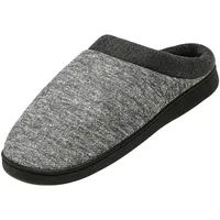 Mishansha Herren Hausschuhe aus Memory Wärme Home rutschfeste Slippers Damen Schlappen Kuschelige Memory Foam Plüsch Pantoffeln Gästepantoffel, 108 grau 48 - 48 EU