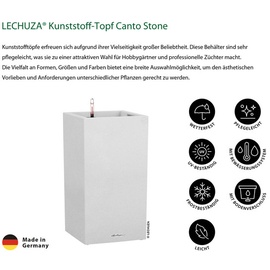 LECHUZA Canto Stone high 30 Komplettset 30 x 30 x 56 cm quarzweiß