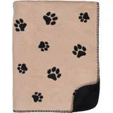 CAWÖ Wohndecken WE Love Dogs 62470 schwarz/beige - 93