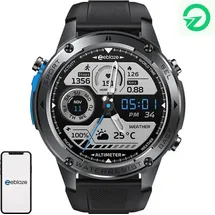 Zeblaze Stratos 2 Ultra BT 0 mm Kunststoffgehäuse Schwarz Sportarmband Schwarz One Size