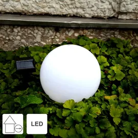 Best Season LED-Solar-Kugel Kunststoff Durchmesser 20 cm 1 warm weiß LED inkl. Erdspieß schwarz