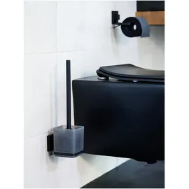 Wenko WC-Garnitur Quadro Schwarz