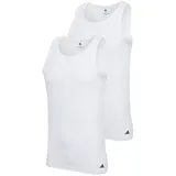 adidas Herren Unterhemden, 2er Pack - Tank Top Active Flex Cotton ärmellos, einfarbig, Weiß S