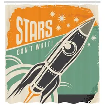 ABAKUHAUS Duschvorhang 175 x 180 cm orange