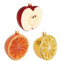 Krebs Glas Lauscha Baumschmuck Obst-Set Mehrfarbig 8cm