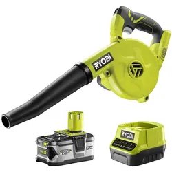 Kompaktes Akku-Gebläse RYOBI R18TB-0-18V - 4Ah - Luftgeschwindigkeit 200 Km/h