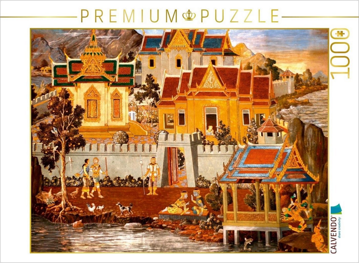 CALVENDO Puzzle CALVENDO Puzzle Königshaus von Ayuthaya 1000 Teile Lege-Größe 64 x 48 cm Foto-Puzzle Bild von Dietmar Moestchen, 1000 Puzzleteile