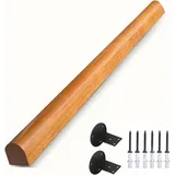 Treppenhandläufe aus Holz 440cm, weiße Handläufe, rutschfeste Handläufe für den Innenbereich, Dachboden-Treppendekoration, Korridor-Stützstangen, Wandhandlauf mit Installationssatz