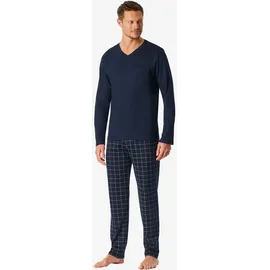 SCHIESSER Schlafanzug lang Blau M (50)