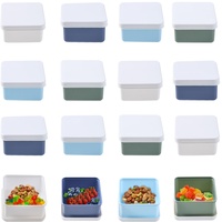 Omtofo 16 STK Frischhaltedosen mit Deckel Klein, 150ml Gefrierdosen Kleine Dose, Mini Vorratsbehälter Tiefkühldose, Kunststoff, BPA-Frei, für Mikrowellen Gefrierfachgeeignet