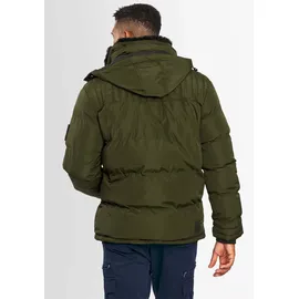 Alessandro Salvarini "ASEzkimo", Herren, Gr. XL, schwarz olive, Obermaterial: 100% Polyester. Innenseite: 100% Polyester. Futter: 100% Polyester. Fellimitat: 100% Polyester, Jacken Winterjacke, mit warmen Teddyfell